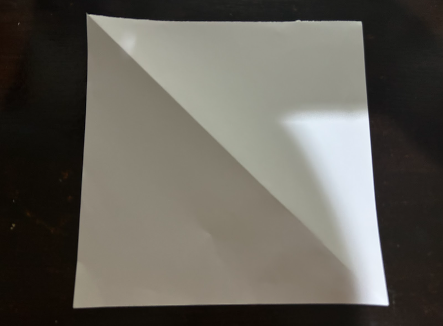 A4 paper ready for folding
