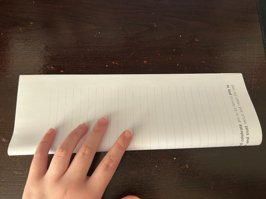 A4 paper ready for folding