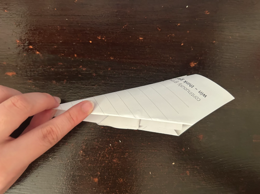Folding top corners to center